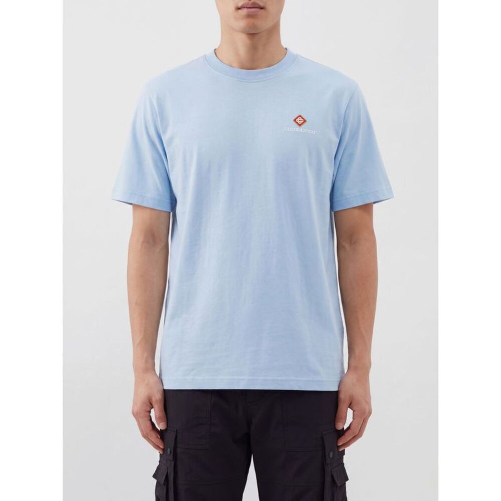 Casablanca Men Casablanca Graphic Print Organic Cotton Crewneck T-Shirt